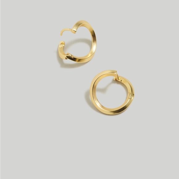 Madewell Jewelry - Madewell Knife-Edge Front-Back Hoop Earrings
